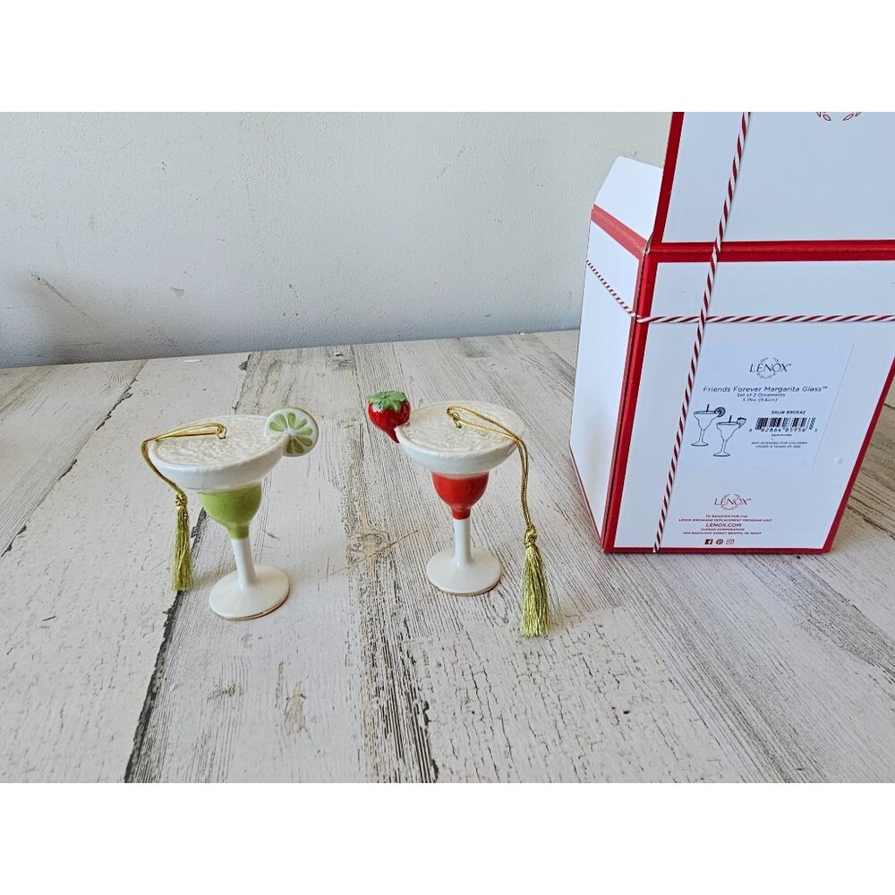Lenox friends forever Margarita glass porcelain‎ ornament RARE new unique gift